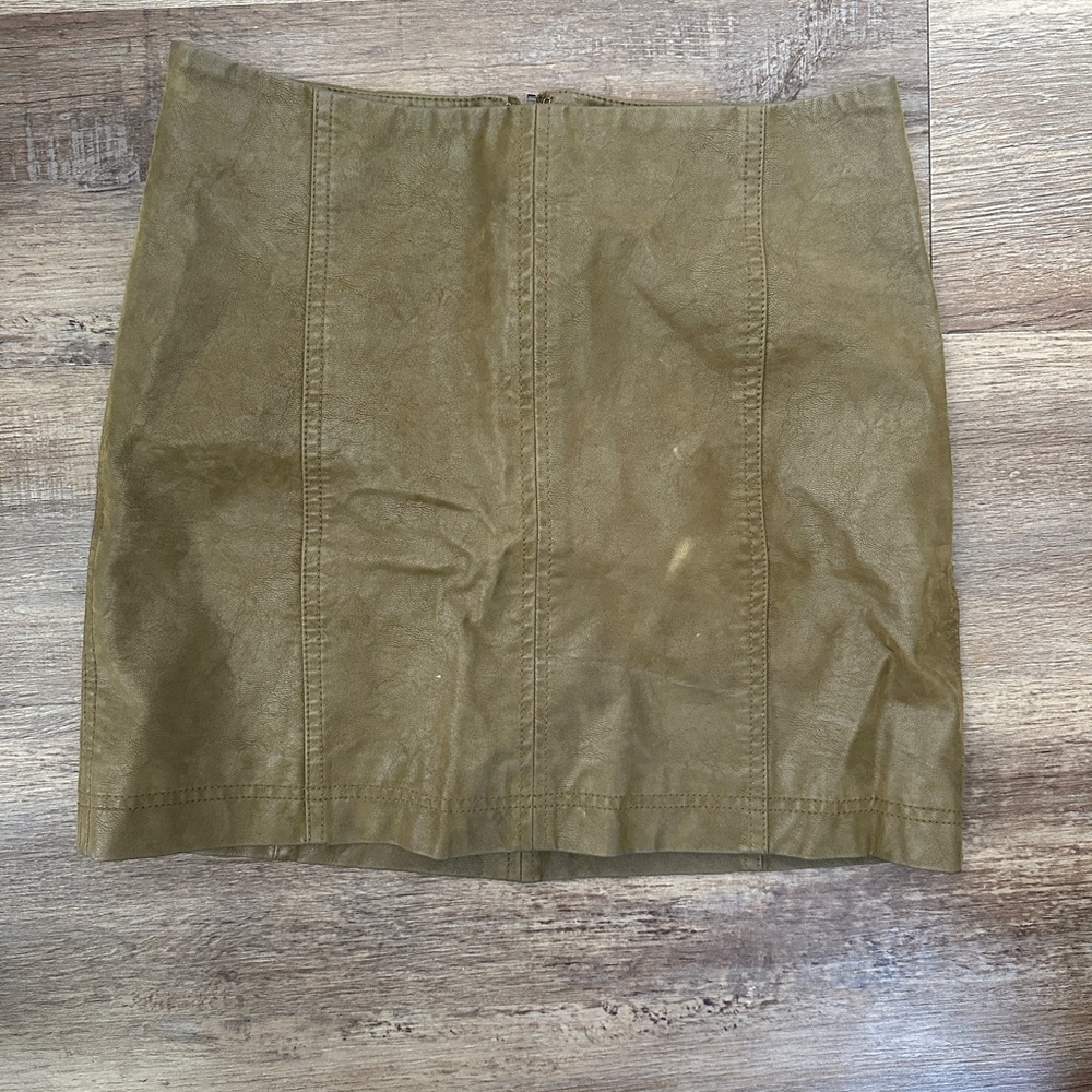 Free People Leather Skirt